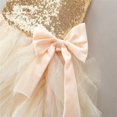 thumbnail image 4 of Laurenza's Girls' Gold Sequin Bow Dress 3T, 4 of 4