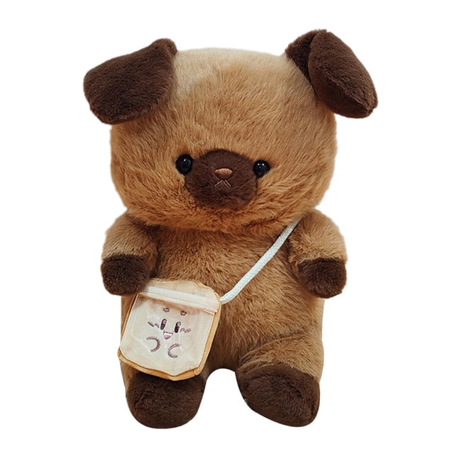 Juguete de peluche para perro, lindo Animal relleno con bolso de hombro, coche, regalos realistas para el Día de San Valentín, figura de peluche, muñe L