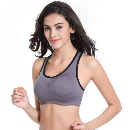 

50% Off Clear! Women Fitness Yoag Bra Padded Wirefree Shakeproof Underwear Push Up Seamless Fitness Cut out Back Crop Top Bra
