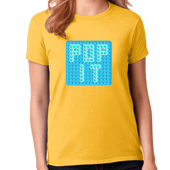 Pop It Shirt for Girls - Pop It Shirts for Kids - Pop It Fidget Toy Shirt for Youth, Girls, Kids - Yellow