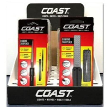 Coast Cos21873 Diamond Knife Sharpener Display 12 Piece