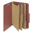 thumbnail image 6 of Smead 19092 Pressboard Classification Folders, Self Tab, Legal, Eight-Section, Red, 10/Box, 6 of 9