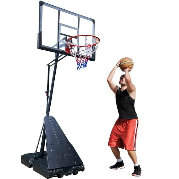 Fenbeli 44in Portable Basketball Hoop with Polycarbonate Backboard