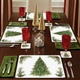 thumbnail image 3 of Cala Home "Our Christmas Tree" 4 Pack Decorative Hardboard Cork Back Tabletop Placemats, 3 of 7