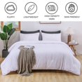 thumbnail image 2 of AveLom Seersucker Comforter Set - Full Size 80x90 Inches White 3 Pieces Unisex, 2 of 5
