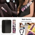 thumbnail image 4 of KUIFORTI Panda Print 11 PCS Car Seat Cover Set Car Seat Cover Steering Wheel Cover Auto Seat Belt Cover Seatbelt Cup Coasters Automotive Interior Accessories for Cars, 4 of 6