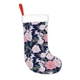 thumbnail image 2 of Salouo Rose Flowers Print Christmas Stockings,Large Xmas Stocking Set of 1 Holiday and Farmhouse Stocking for Christmas Holiday Party Decoration(17.7*11 Inch), 2 of 7