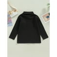 thumbnail image 4 of Bagilaanoe Toddler Baby Girl Boy Turtleneck Sweatshirt Long Sleeve Embroidery Pullover 6M 9M 12M 18M 24M 3T Kids Fall Loose Tee Tops, 4 of 8