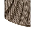 thumbnail image 6 of Canrulo Kids Baby Girls Clothes 2pcs Solid Knit Long Sleeve Turtleneck Sweater Tops Plaids Skirts Sets Brown 2-3 Years, 6 of 7