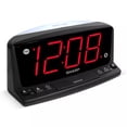 thumbnail image 2 of Sharp LED Digital Alarm Clock, Swivel Base, Black Case, Red Display, SPC033A, 2 of 3