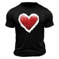 thumbnail image 4 of PNTUTB Valentine's Day Men's Fashion Themed Prints Short Sleeve Crew Neck Casual Loose Comfortable T-shirt, 4 of 5