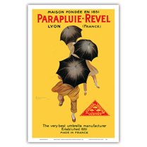 Parapluie-Revel - The Very Best Umbrella Manufacturer - Established 1851 - Vintage Advertising Poster by Leonetto Cappiello c.1922 - Master Art Print (Unframed) 12in x 18in