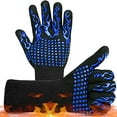thumbnail image 4 of Vestitly BBQ Barbecue Gloves Flame Retardant Fireproof And High Temperature Gloves 800 Insulation And Anti Scald Oven Gloves, 4 of 8