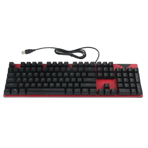 Teclado mecánico Hot Swap, interruptor rojo, dos colores, inyección, puerto USB, 104 teclas, teclados para juegos de PC para el hogar y la oficina PCRed
