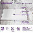 thumbnail image 3 of WOODBRIDGE Shower Base 6032-1000C 60" L x 32" W x 4" H, Center Drain, White, 3 of 6