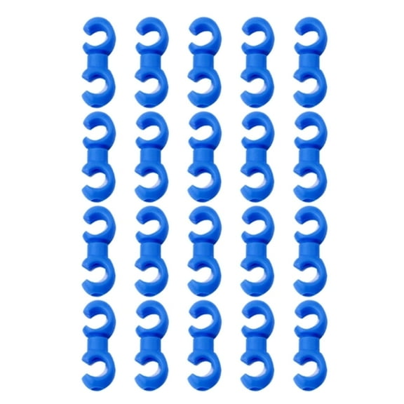 20 Pcs Bike Cable Clasps Bicycles Rotating S-Hook Clips Bike Cable Management Fixing Clips for Mountain, Road Bike