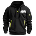 thumbnail image 2 of Styesk Sweatshirts pour Hommes Printemps et Automne Imprimé à Capuche avec Fermeture Éclair Multi-Poches, 2 of 4