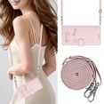 thumbnail image 5 of Crossbody Wallet Case for Samsung Galaxy S23 FE, Smile Pattern PU Leather Phone Case with Kickstand RFID Blocking Card Slots, Magnetic Closure Folio Cover with Wrist Strap Lanyard, Pink, 5 of 6