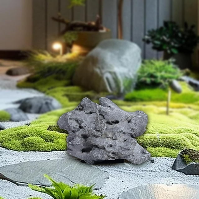 Elodie Artificial Faux Landscape Rock Ornament Multipurpose Irregular Yard Ornament 31x11x21cm