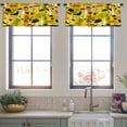 thumbnail image 4 of LALILO Kitchen Curtain Valance Halloween Theme Halloween Rod Pocket Window Curtain 52"x 18" Set of 2, 4 of 7