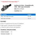 thumbnail image 2 of Auxiliary Air Valve - Compatible with 2006 - 2007 Jeep Commander, 2 of 2