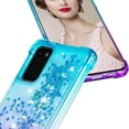 thumbnail image 5 of Case for Galaxy A26 5G,Flowing Bling Liquid Gradient Sparkle Moving Glitter Quicksand Waterfall Anti-Fall Girls Women Protect Phone Case for Samsung Galaxy A26 5G (Blue/Purple), 5 of 7