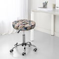 thumbnail image 7 of Kdxio Colorful Flowers Print Stool Covers Round,Stretch Round Bar Stool Covers Washable Bar Stool Cushion Slipcover for 12-15 Inch Chair, 7 of 7