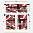 thumbnail image 4 of Red Kitchen Curtains Abstract Lines Art Window Curtains and Valances Set 36 Inch, Geometric Short Tier Curtain for Kitchen, Modern Grey White Small Kitchen Decor, 4 of 6