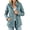 Blue gray, variant on Long Sleeve Women Spring Fall Solid Color Zipper Coat Stand Collar Casual Military Anorak Jackets with Pocket