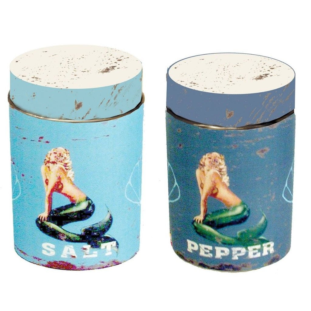tin salt and pepper shakers