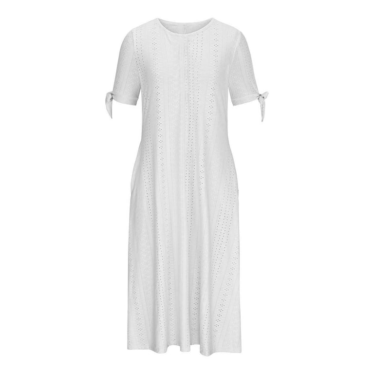 chinese dress ladies Tailored White Linen Shift Dress main image 0