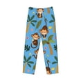 thumbnail image 4 of Vsdgher Monkeys Swinging from Palms Print Mens Pajama Pants Sleep & Lounge Pants, PJ Bottoms With elastic waistb and Pockets, 4 of 8