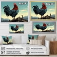 thumbnail image 4 of Designart "Rooster at Sunrise in the Farm" Animals Framed Wall Art Decor - Modern Farmhouse Red Chicken Living Room Framed Canvas Art, 4 of 6