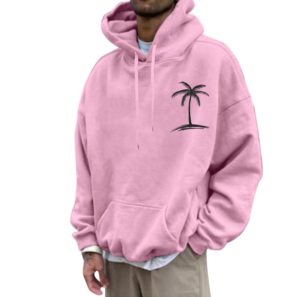 Men's Hooded Print Pattern Fashion Loose Men's And Women's Long Sleeve Hooded Sweatshirt M