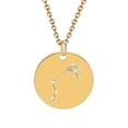 thumbnail image 2 of Collier en Acier Titane Serti de Diamants Mode 12 Constellations Bijoux, 2 of 9