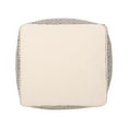 thumbnail image 3 of Noble House Boven Cotton Cube Pouf, Brown, Beige, 3 of 7