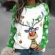 thumbnail image 2 of Sudaderas de Cuello Redondo de Navidad Para Mujer Imprimir Blusa Informal de Manga Larga Tops Odeerbi ODB207149, 2 of 4