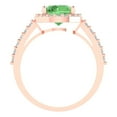 thumbnail image 4 of 1.86 ct Round Cut Simulated Green Diamond Halo Engagement Ring for Women in 18K Rose Gold, 4 of 5