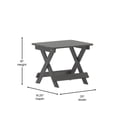 thumbnail image 6 of Flash Furniture Halifax Outdoor Folding Side Table, Portable All-Weather HDPE Adirondack Side Table in Gray, 6 of 12