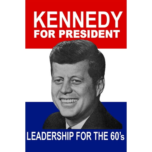 24x36 gallery poster, John F. Kennedy 1960 campaign poster for President