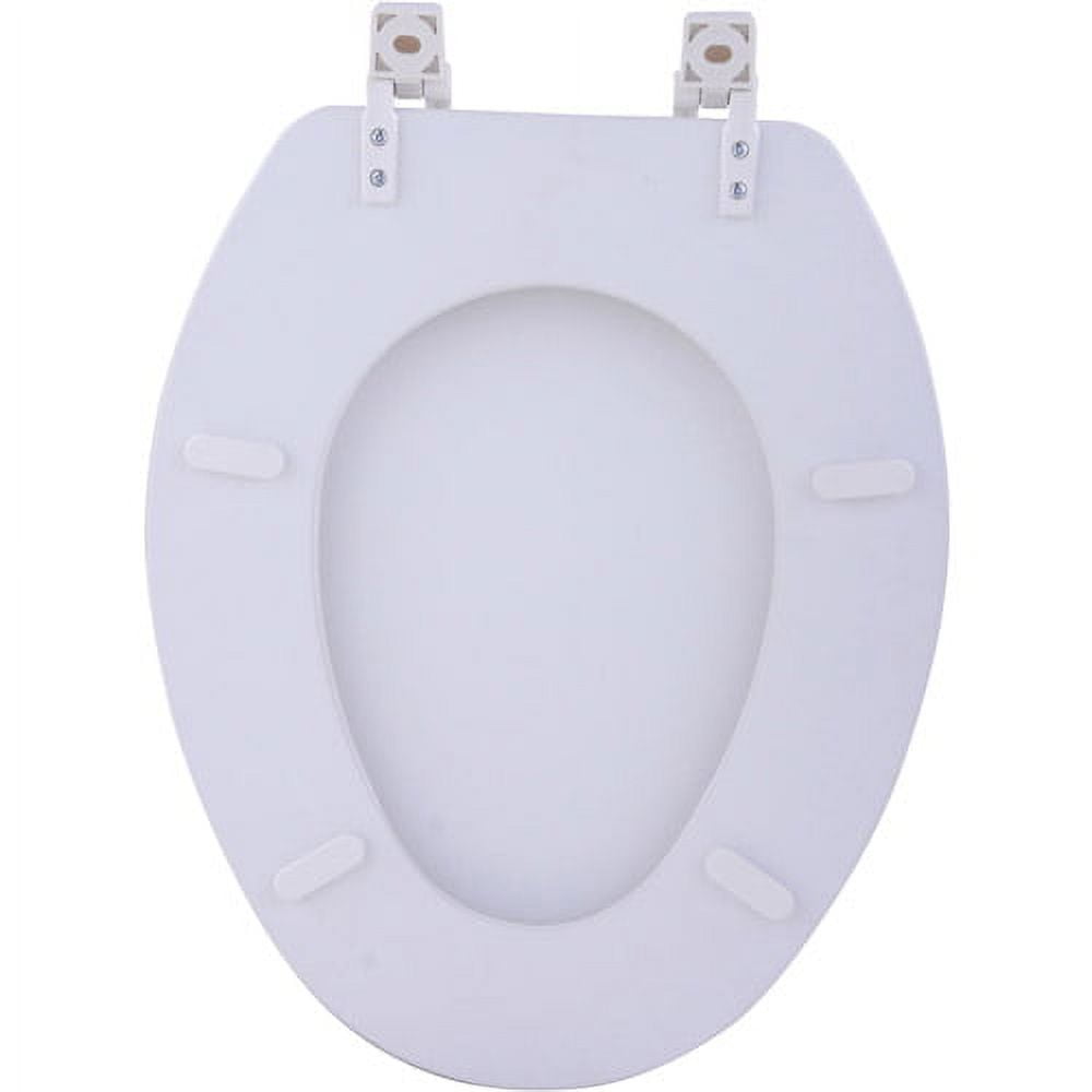 Achim Fantasia 19" Soft Elongated Vinyl Toilet Seat, Elongated, White