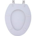 Achim Fantasia 19" Soft Elongated Vinyl Toilet Seat, Elongated, White