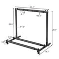 thumbnail image 2 of 5-Guitar Folding Stand Rack, Holds 5 Guitars, Sturdy Iron Construction with Neoprene Rubber Protection, Portable Foldable Design, 2 of 13