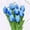 Light blue◈100% refund and exchange service, variant on Pack of 10 Multicolor Tulips Artificial Flowers Faux Tulip Stems Real Feel PU Tulips Easter Spring Wedding Bouquet Centerpiece Floral Arrangement Cemetery Table Décor 12.9" Tall