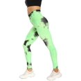 thumbnail image 3 of Pantalones de yoga para mujer Leggings de entrenamiento, pantalones de yoga con control de barriga de talle alto con tinte de corbata Leggings de levantamiento de glúteos Xemadio LRWJ262-1, 3 of 4
