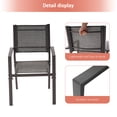 thumbnail image 2 of CHYVARY Outdoor Textilene Dining Chairs Set of 2, Waterproof Stackable Chairs, Suitable for Patio, Backyard and Garden, Gray, 2 of 6