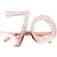 thumbnail image 1 of Gafas de cumpleaños numéricas para fiesta de 70 cumpleaños, accesorio para fotomatón, 1 of 8