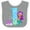 Heather and White, variant on Inktastic First Birthday Mermaid Girls Baby Bib