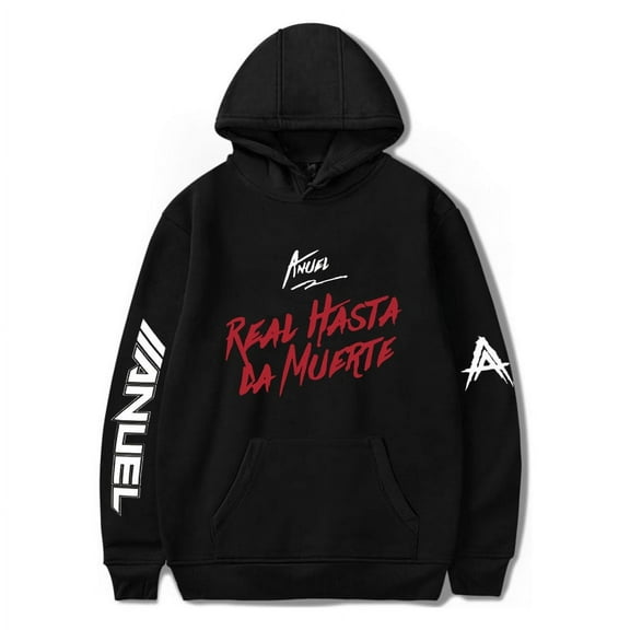 Anuel AA Real Hasta La Muerte Hoodies Merch 2023 pop graphics Print Unisex Trendy Casual Streetwear Sweatshirt