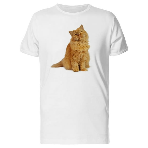Orange Cat Looking At Camera T-Shirt Men -Image by Shutterstock, Male Small
